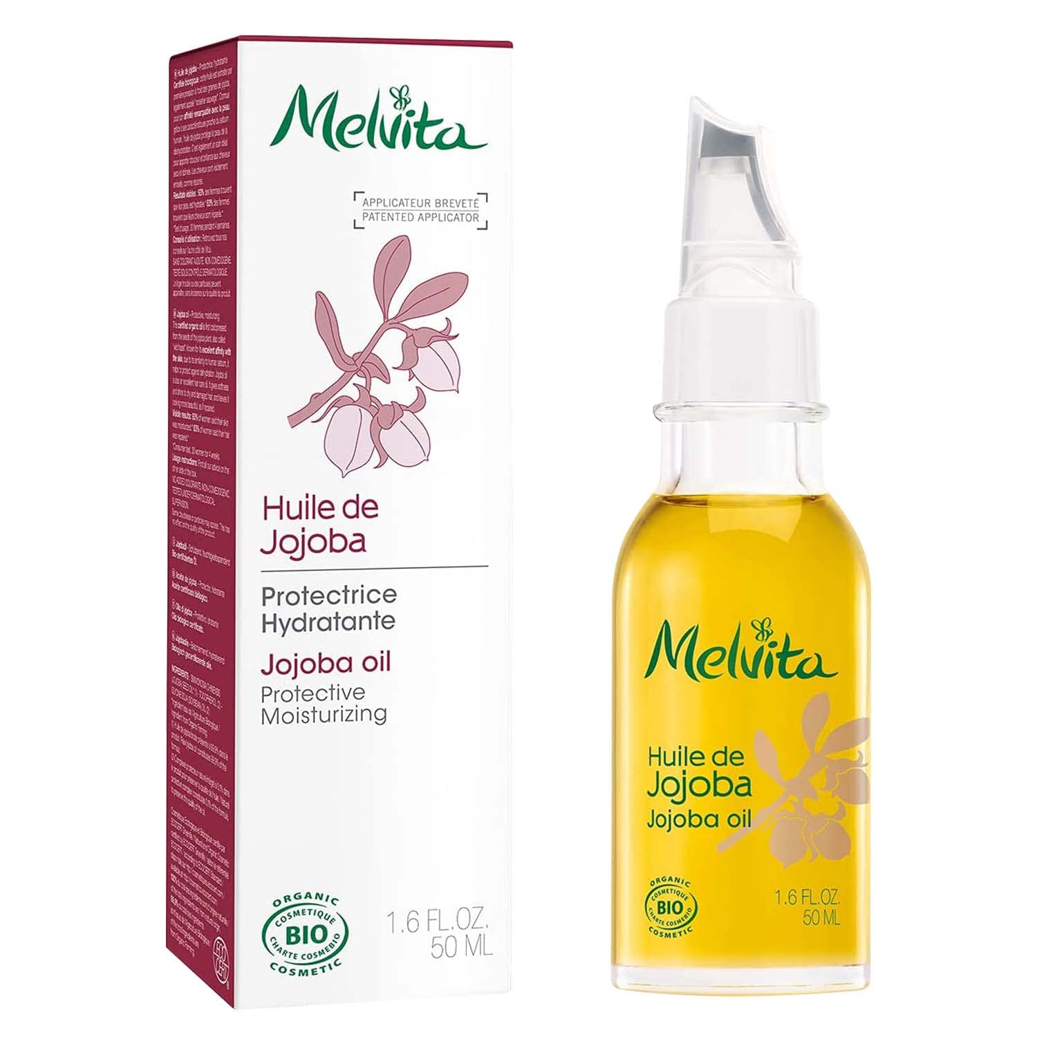 Melvita(メルヴィータ)ビオオイル ホホバオイル 50mL オーガニックコスメ スキンケア ヘアケア 乾燥 ゴールデンホホバオイル うるおいバランスケア