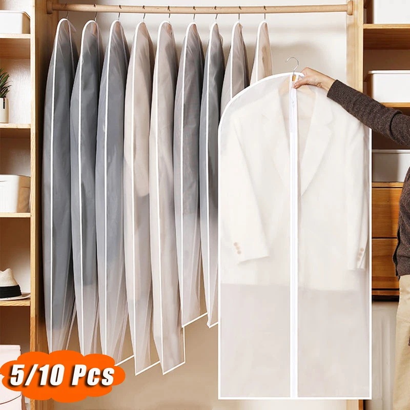 5/10個ガーメントバッグ服ダストカバースーツバッグコートカバーホーム収納袋プロテクター衣服スーツの上着のダストカバー