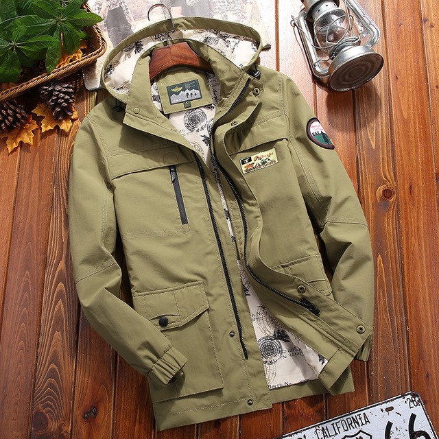 マウンテンパーカー メンズ 無地 アウター ミリタリージャケット 通勤 通気 ゆったり 大きいサイズ