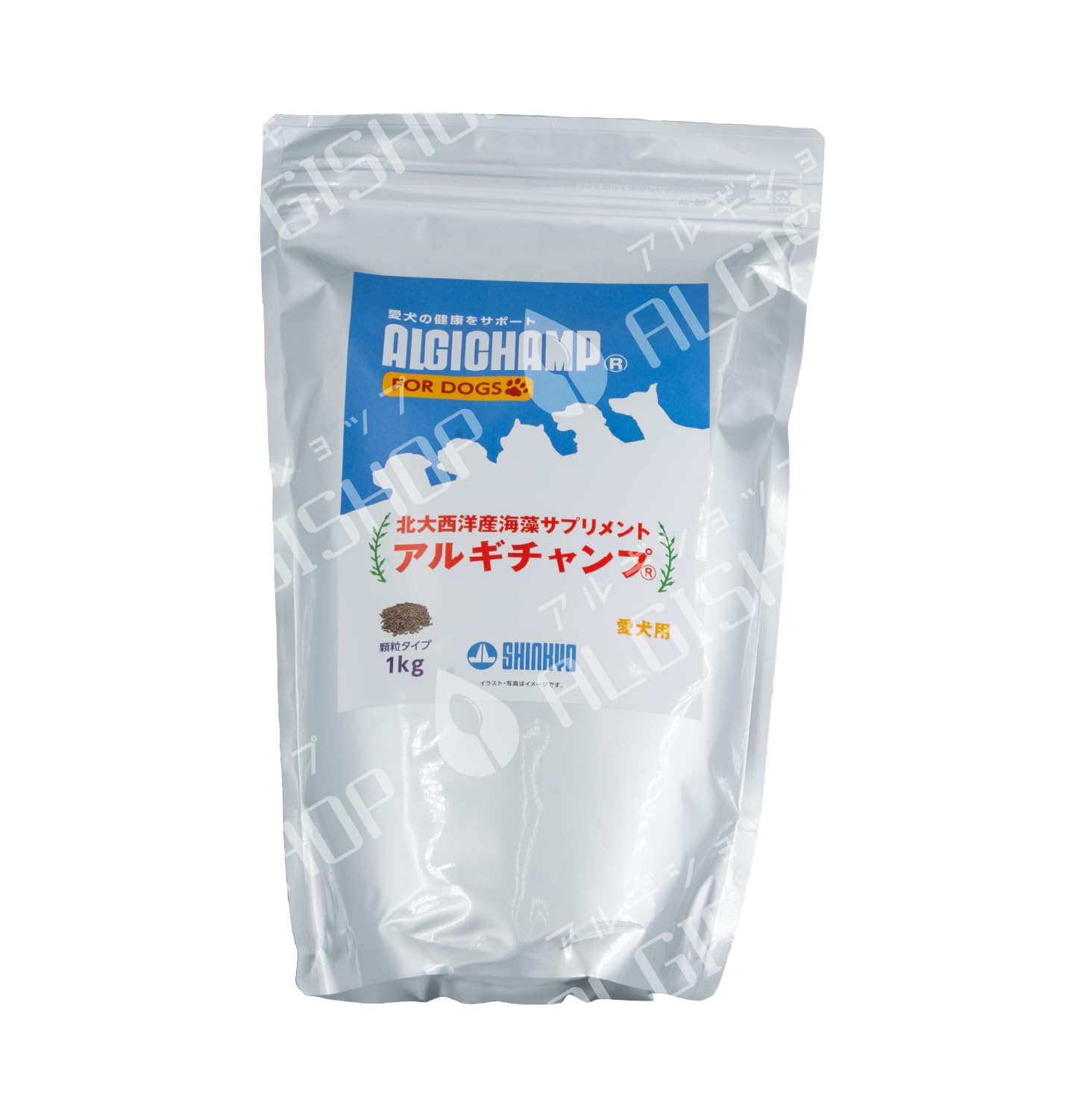 天然海藻サプリメント アルギチャンプ[ＡＬＧＩＣＨＡＭＰ] 1kg 徳用袋 愛犬のための栄養補助食品
