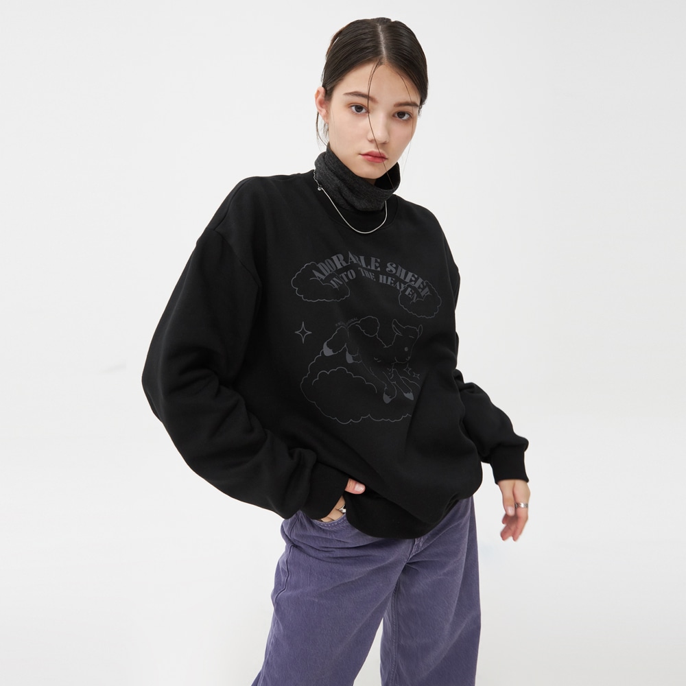 ADORABLE SHEEP SWEATSHIRT-BLACK 6,478円