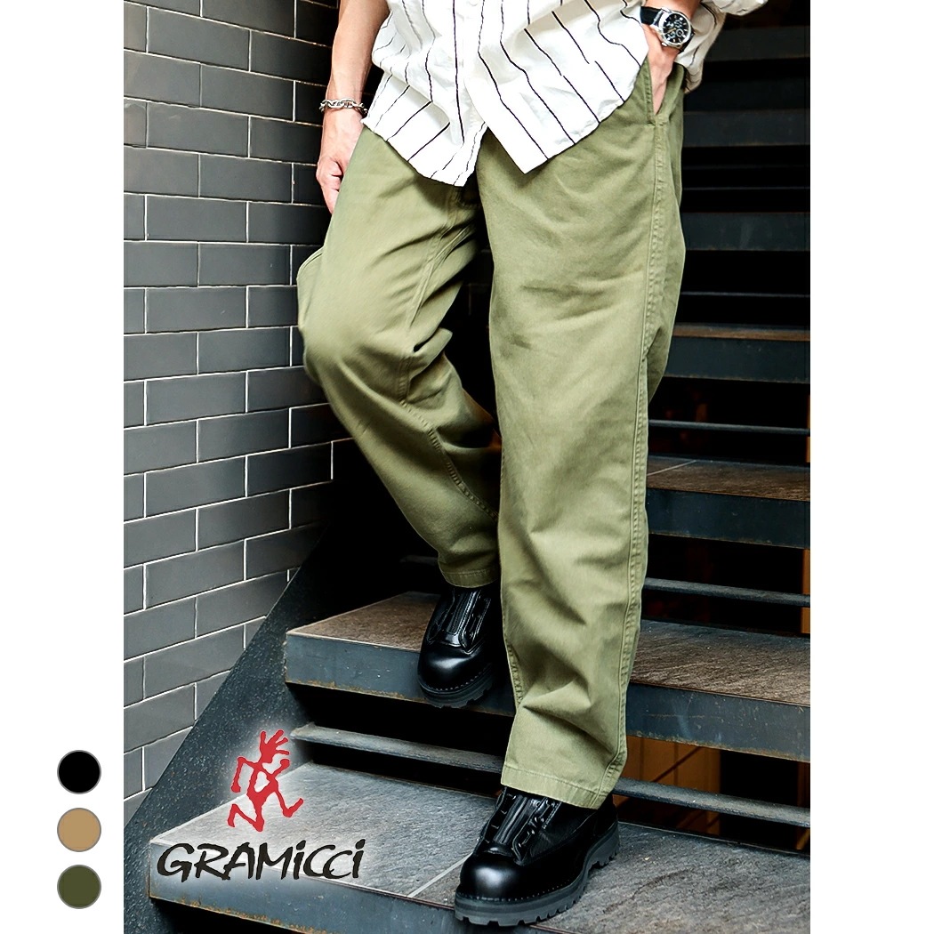 GRAMICCI グラミチ ストレッチ フィット パンツ STRAIGHT FIT PANT BLACK CHINO OLIVE TOBACCO DUNE PIGMENT ( ズボン G116-OGT