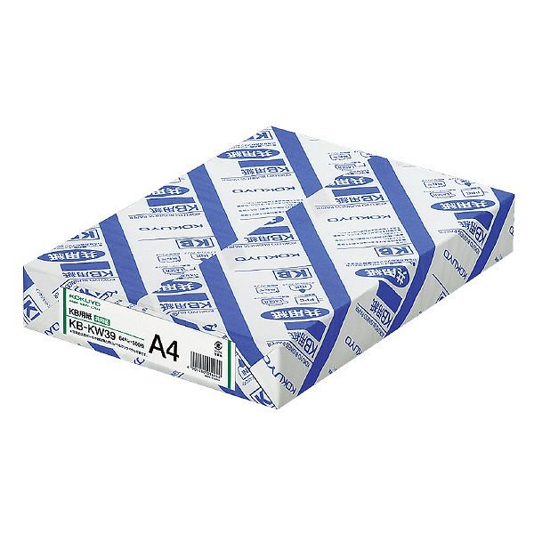 （まとめ買い）コピー用紙 KB用紙 ホワイト 共用紙 A4 白色度80% 500枚 KB-KW39 [x3]