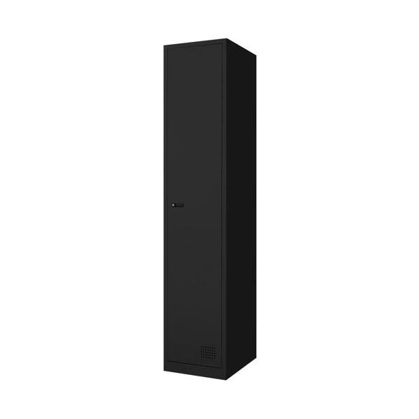法人限定 Netforce FAD-S1-W-BK ブラック 1人用スリムロッカー ダイヤル錠 メーカー直送
