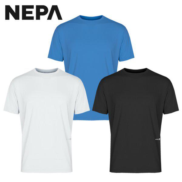 【当日配送】男性用ビアメッシュ半袖ラウンドTシャツ 7I35321