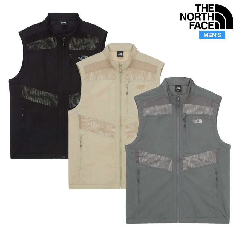 メンズ メッシュ フライ ベスト NV5VR00 日常 デイリー カジュアル アウトドア スポーツ 登山 レギュラーフィット ビッグサイズ 涼しい 夏