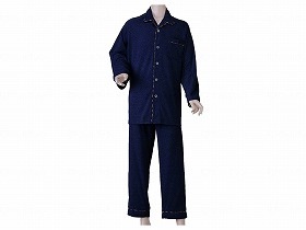 神戸生絲 紳士楽らくパジャマ（スムース） ネイビー LL No.47 7,559円