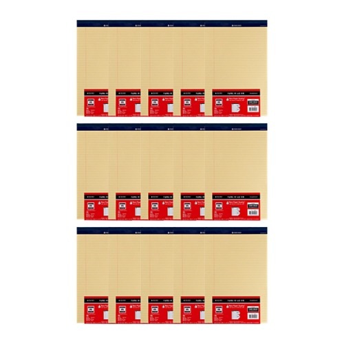 オックスフォードリーガルパッドB5イエロー50枚15巻パック切取ノートメモ手書き落書き学用品文具事務用品