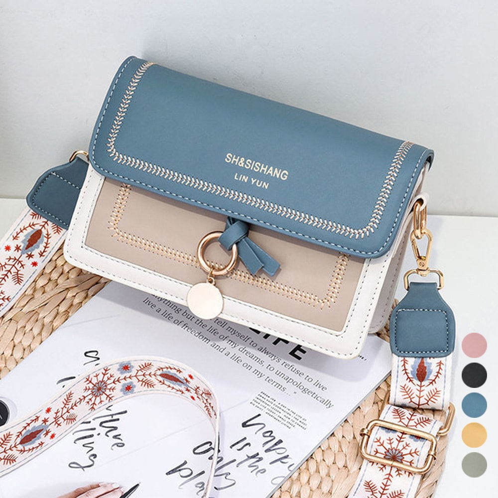 ショルダーバッグ レディース斜めがけ配色(T)