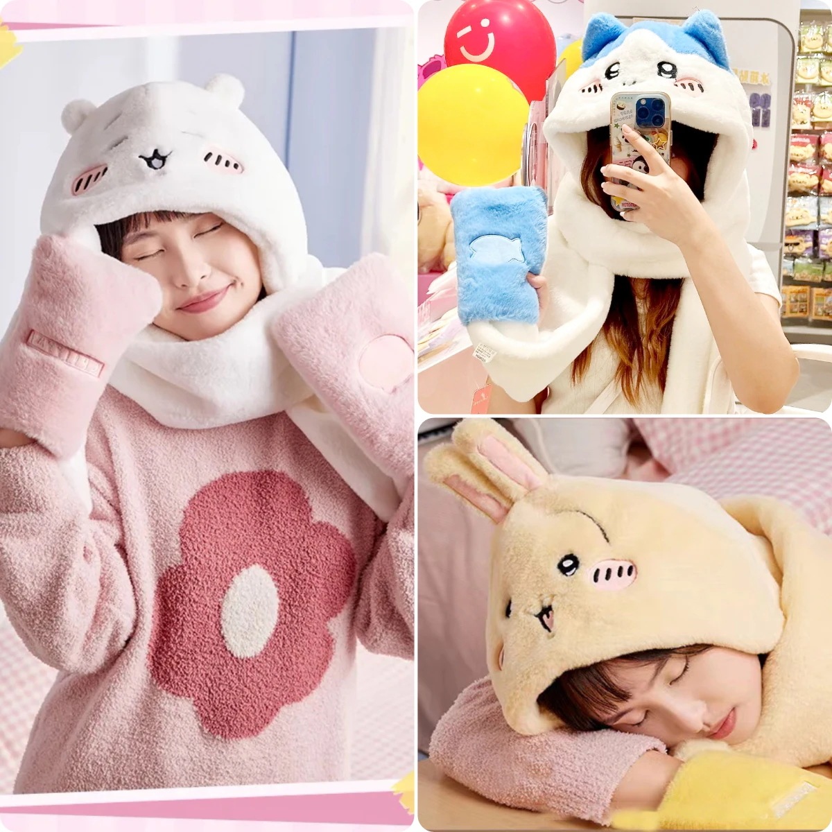 3日以内発送 【9月新入荷】M I N I S O 正品保証 ちかわぬいぐるみスカーフ