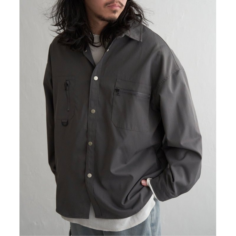 ツイルオーバーサイズシャツ