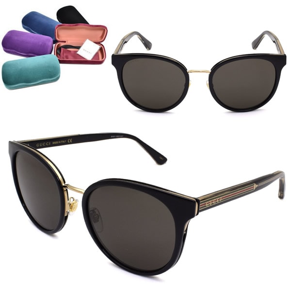 サングラス GG0850SK-001 アジアンフィット メンズ レディース ユニセックス ブラック グレー