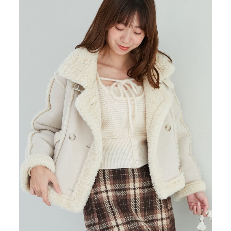 もこもこボアショートジャケットその他 アウター