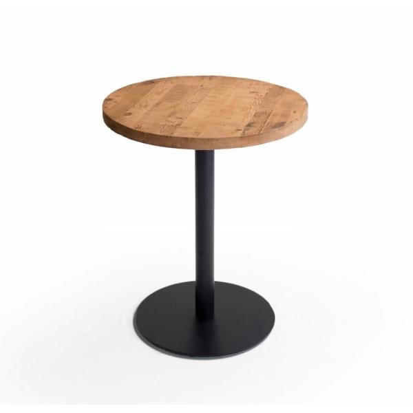 カフェテーブル 2人用 丸 円形 古材 木製 おしゃれ ダイニング 食卓 机 ヴィンテージ インダストリアル ラウンド 60cm