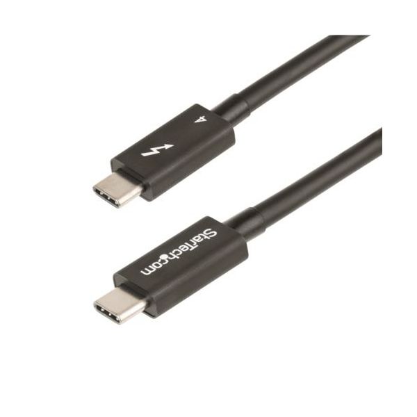 StarTech.com Thunderbolt 4 （40Gbps） USB-Cケーブル 50cm ブラック TBLT4MM50CM1本