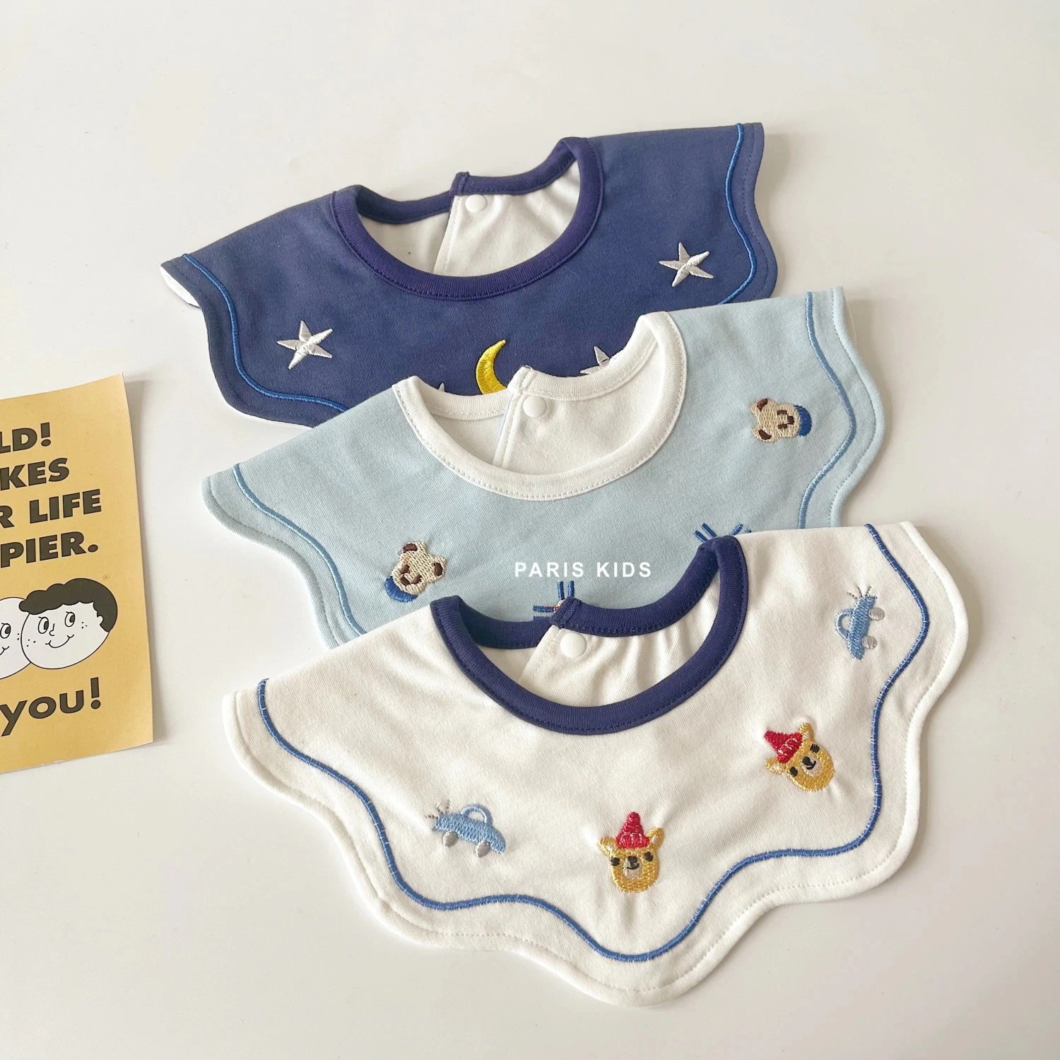 【10点セット】韓国版赤ちゃんが口を囲んでいるa類の新型純綿よだれタオル新生児かわいい花が男女赤ちゃんを囲んで防水している