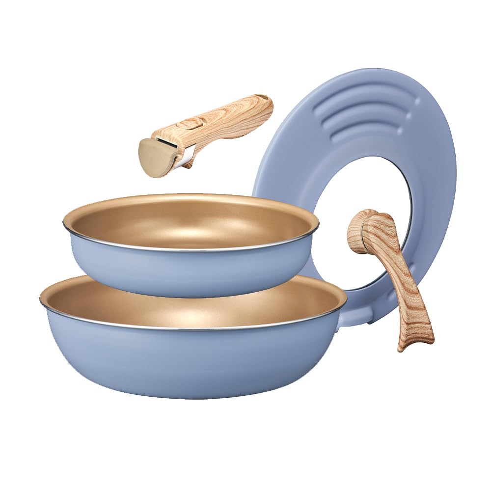 エバークック フライパンセット 4点セット（フライパン 20 深型フライパン 26 回転ハンドル立つ兼用カバー 20～26用 専用ハンドルミニ） IH対応 ガス火対応 【500日保証】 PFOA