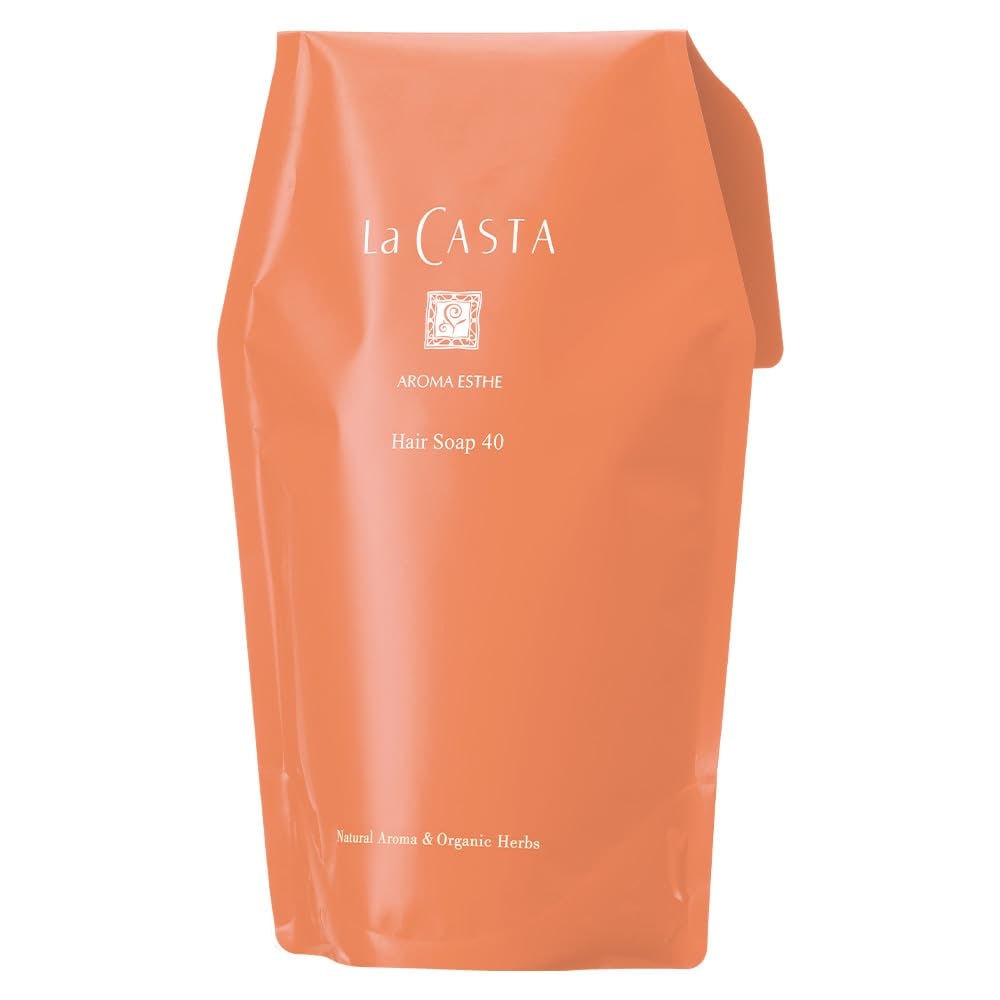 La CASTA ラ・カスタ シャンプー アロマエステ ヘアソープ40 詰め替え オーガニック 600ml ふんわりエアリーな髪に 日本製 天然アロマ