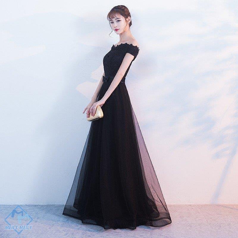 カラードレス 安い イブニングドレス 二次会 演奏会 フォーマルドレス 花嫁 発表会 黒 ロングドレ 8,544円