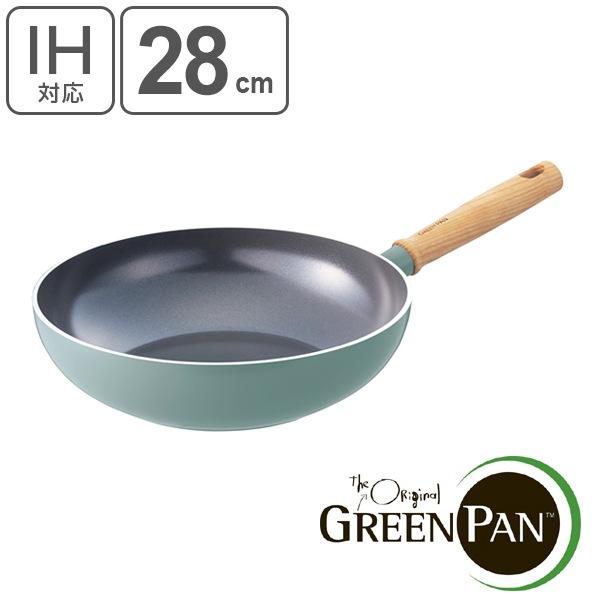深型フライパン 28cm IH対応 グリーンパン GREEN PAN MAY FLOWER