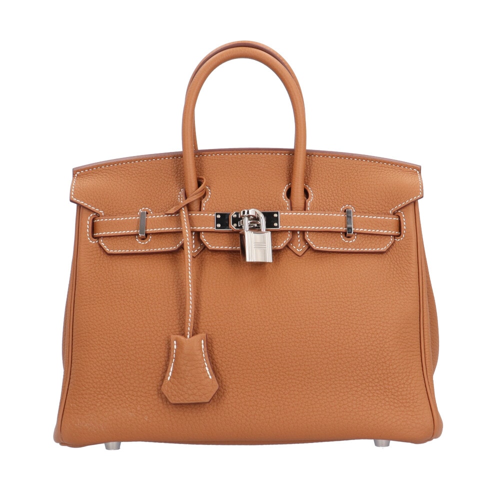 エルメス バーキン25 ハンドバッグ レザー ブラウン HERMES 中古 美品