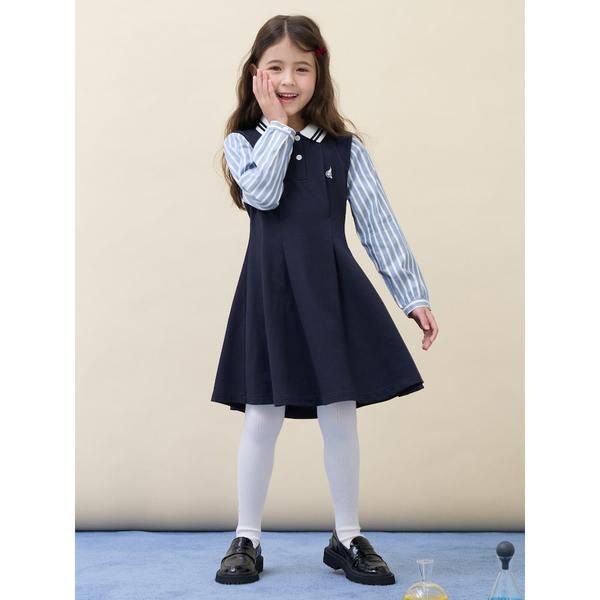 [BEANPOLE KIDS] 新学期スクールルックピケワンピース ネイビー (BI6171G03R)