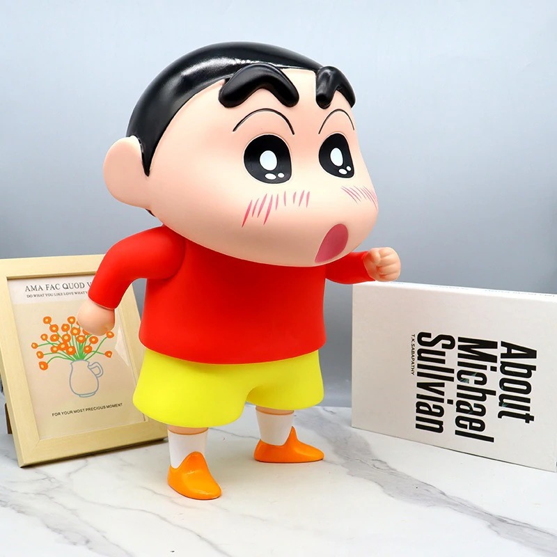 人気推薦アニメーションクレヨン周辺野原しんのアシスタントフィギュアかわいい大型gkビニール人形モデル像装飾品