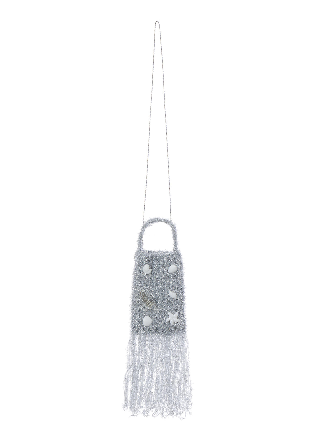【THEOPENPRODUCT】 SEA COLLECTION KNITTED BAG : SILVER