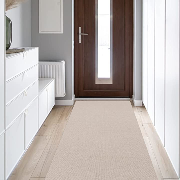 廊下マット キッチンマット 廊下敷き 吸着マット 玄関マット マルチロールカーペット 洗える 600x60cm 厚み4mm(ベージュ, 600x60cm)