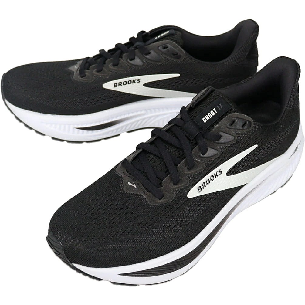 ランニングシューズ ゴースト 17 ブラック/ホワイト BRM4423