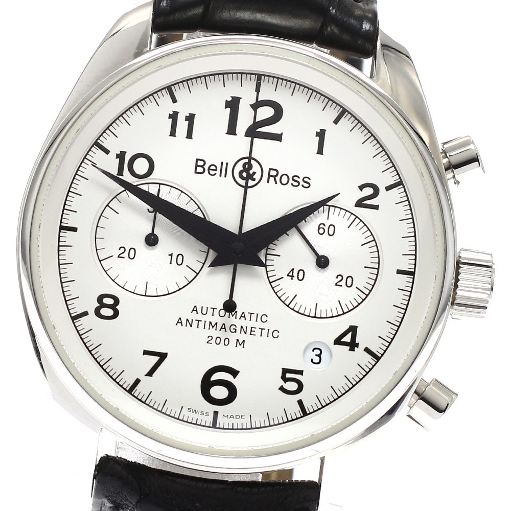 ベル＆ロス Bell＆Ross 130 クロノグラフ デイト 自動巻き メンズ 保証書付き_939527【中古】