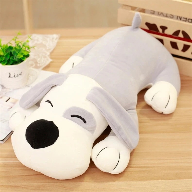犬 ぬいぐるみ　特大　4サイズ　2色　グレー　超柔らかい　癒してくれる