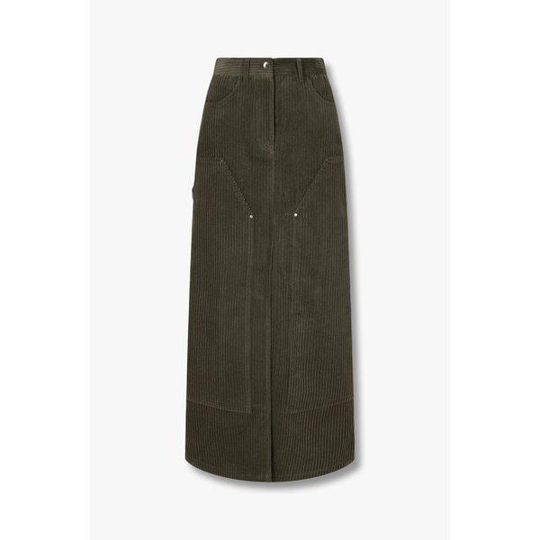コーデュロイ ビッグ切開ディテール ロングスカート 9104432943048