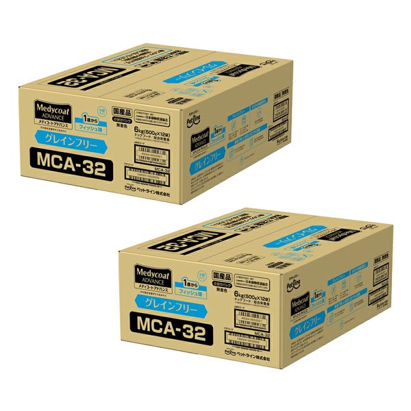 ドッグフード　メディコートアドバンス　グレインフリー　１歳から　フィッシュ味　６ｋｇ（５００ｇX１２袋）X２　ＣＲＣ45―03―76―10―20