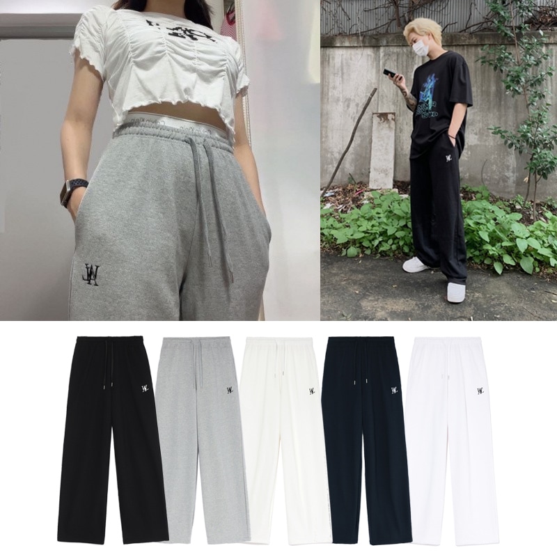 驚きの安さ ウアロン 22新商品 Signature 5カラーレディースメンズ男女共用ダンスhiphopダンサー韓国ファッション Pants Wide Relax ロングパンツ Size L Www Finistereman Fr