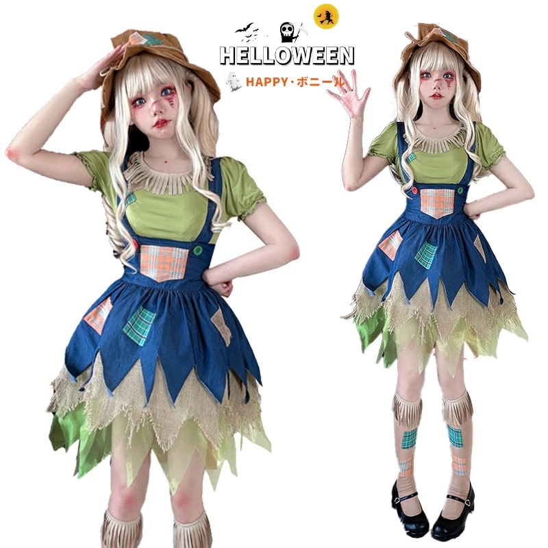 ハロウィン コスプレ衣装 妖精 魔法使い 仮装 演出衣装 ハロウィン ワンピース 魔女 コスチューム 道具服 ステージ cosplay 公演着 パーティー イベント 学園祭 文化祭 撮影