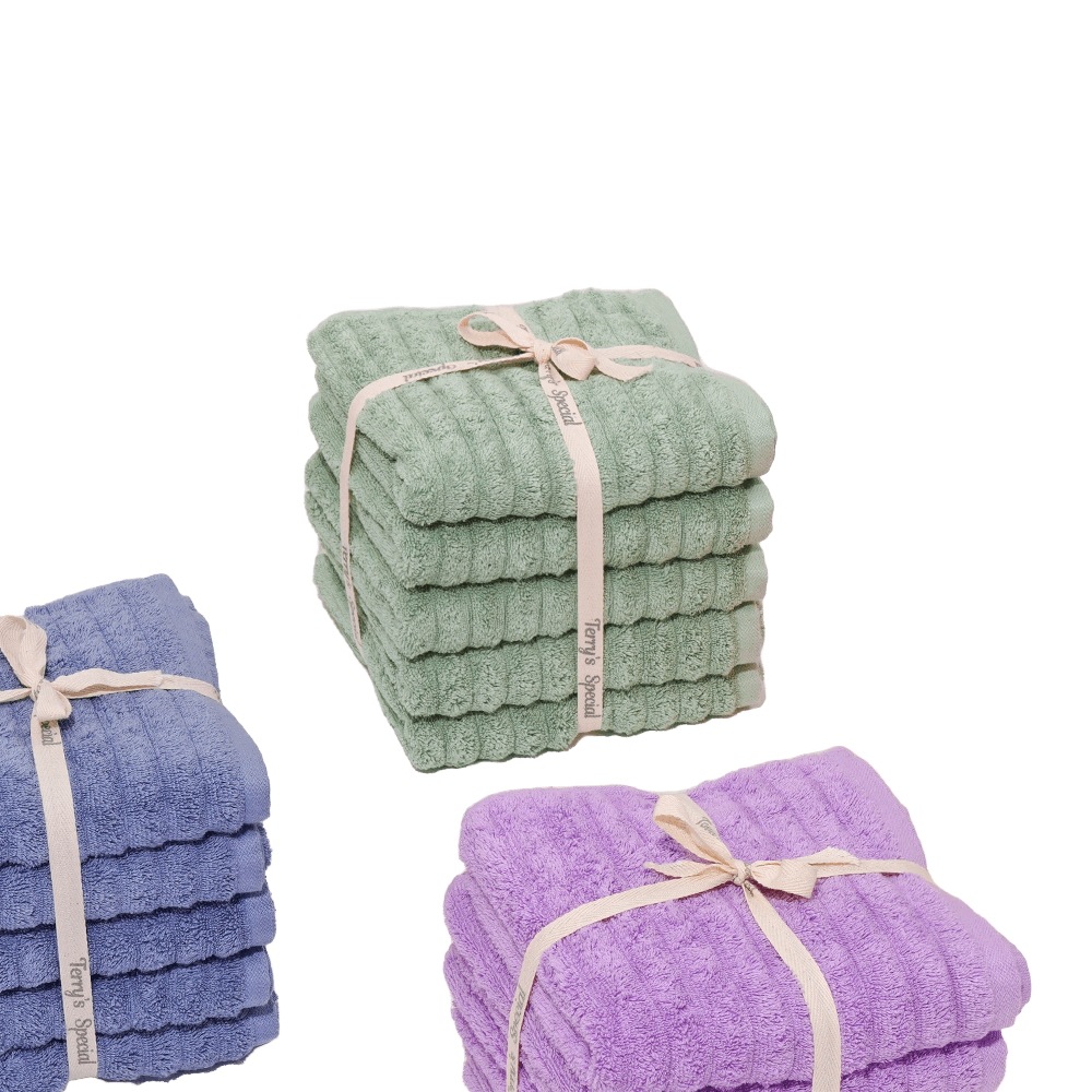 [ネイバー単独] テリーファーマー テリースペシャル 高重量 200g ウェーブ ボリューム ホテルタオル 5枚+5枚 タオル シャワー タオル バスタオル