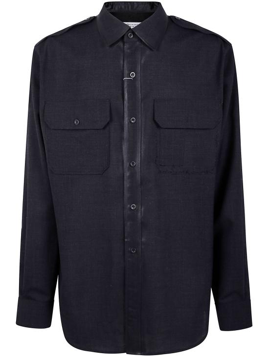 MAISON MARGIELA Men Long Tops S50DT0059 M35524 855M CHARCOAL