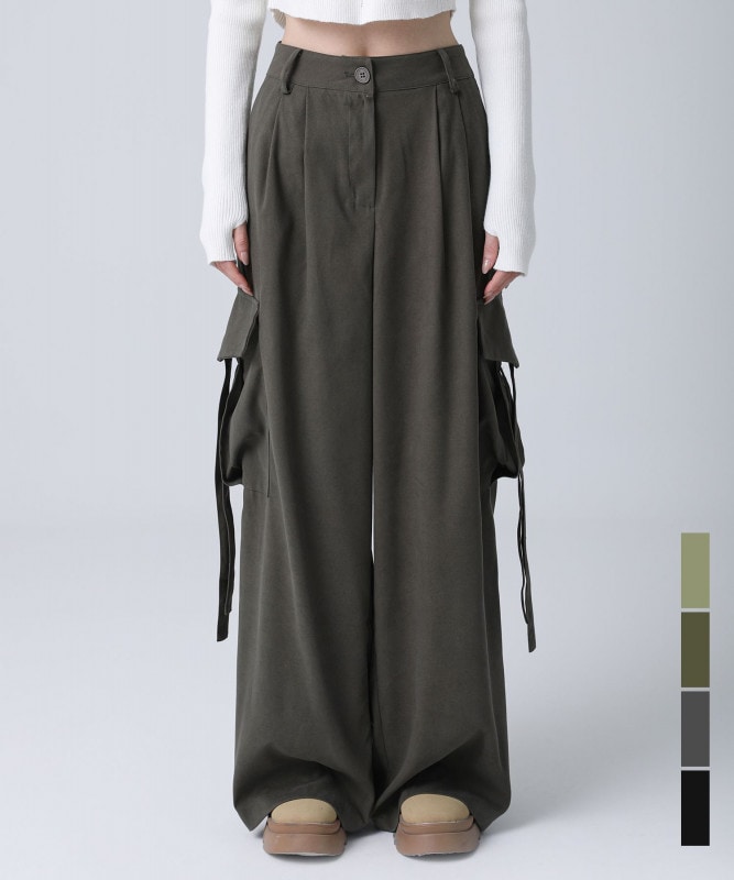 Adele Strap Cargo Pants - 4COL