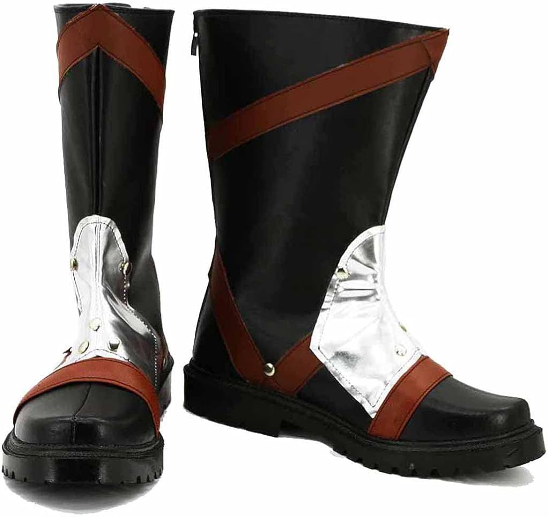 コスプレ靴 アーロン ファイナルファンタジーX FFX FF10 Auron 靴 ブーツ 下駄 シューズ 長靴 コスプレ クリスマス ハロウィン