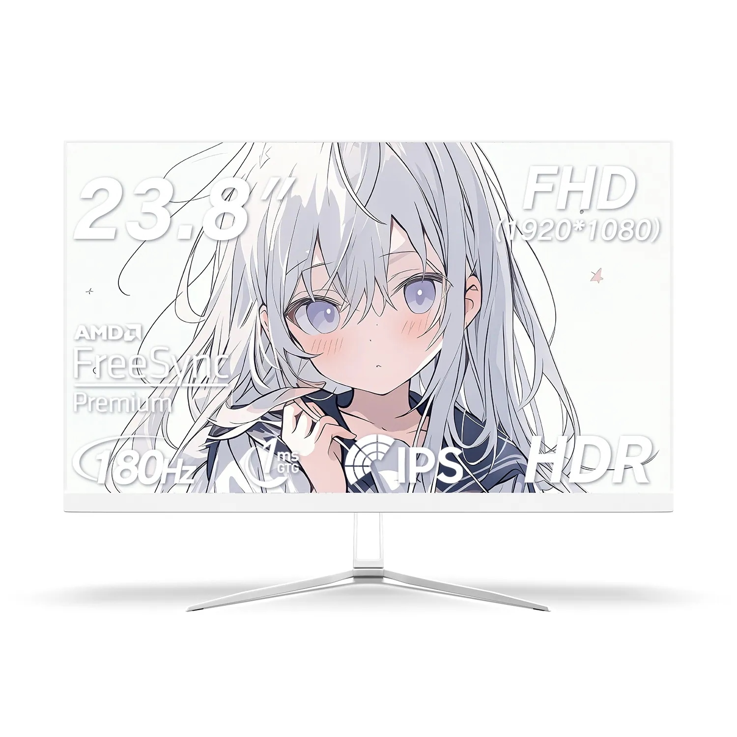 ゲーミング モニター ホワイト ピンク ブルー ブラック 23.8インチ FHD HDR 広視野角 IPSパネル 180Hz ブラックイコライザー ゲーム パソコン PC モニター 白 黒 青 20,100円