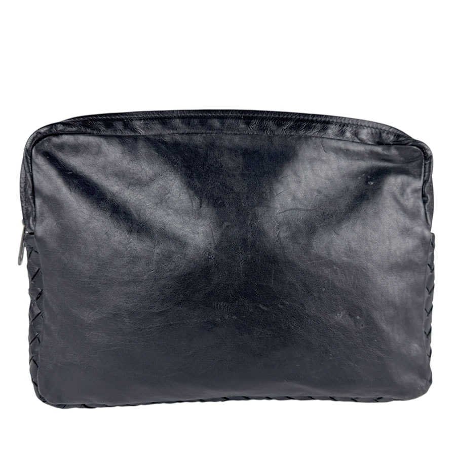 ボッテガヴェネタ BOTTEGAVENETA クラッチバッグ ポーチ レザー ブラック ユニセックス z5738