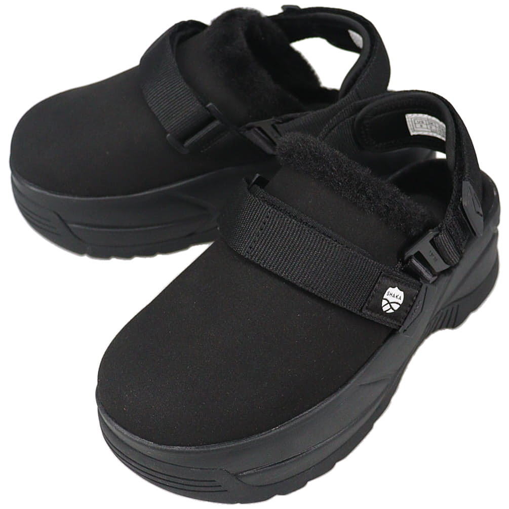 正規品 厚底 サンダル スナッグ クロッグ ムートン チャンキー ブラック SK-300 00M