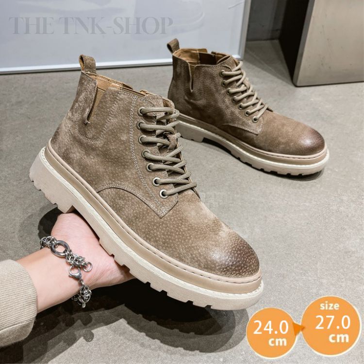 【赤字覚悟 最安挑戦】ブーツ メンズ メンズブーツ マウンテンブーツ ショートブーツ 防寒 防滑 長靴 雨 雪 ワークブーツ アウトドア ハイカット ヴィンテージ 牛革スエード ブーツ カジュアル メ