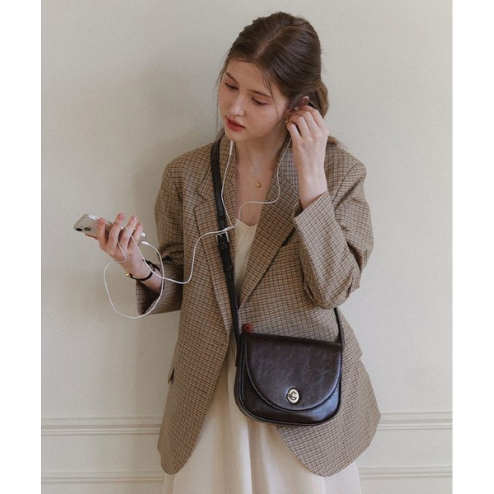 OVHEE ミニョンサドルバッグミニョンサドルバッグ_ブラウン