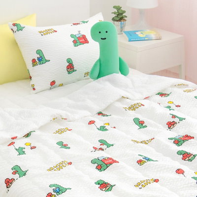 JOGUMAN リップル掛け布団 Apple 夏用布団 韓国インテリア キャラクター寝具 シングル布団 ベッドルーム