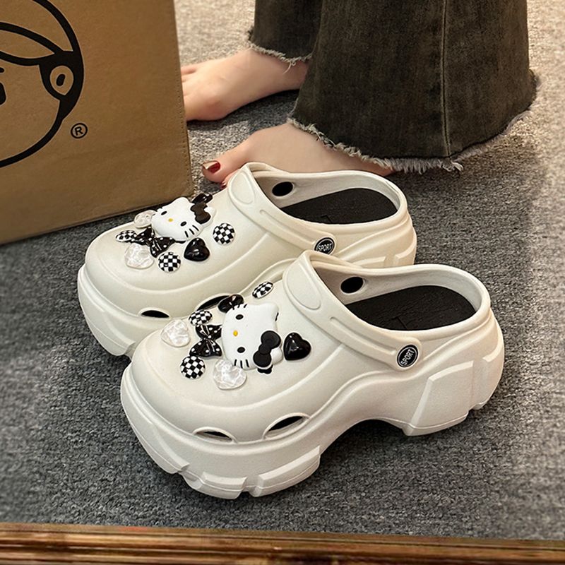 男性と女性のためのアウターウェアの増加取り外し可能なevaパッドホールシューズ滑り止め厚底包頭サンダル