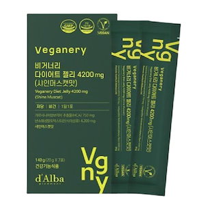 [Veganery by dAlba] ダイエット ゼリー シャインマスカット味 20g x 9包