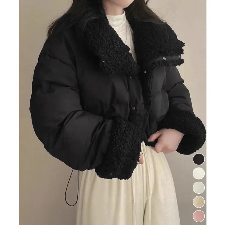 ボアブルゾン リバーシブル中綿ジャケット