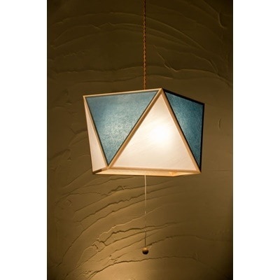 照明 おしゃれ 和風照明 新洋電気 ペンダントライト 彩 sai L 3灯タイプ AP817-3-D 白×藍 和室 【送料無料】